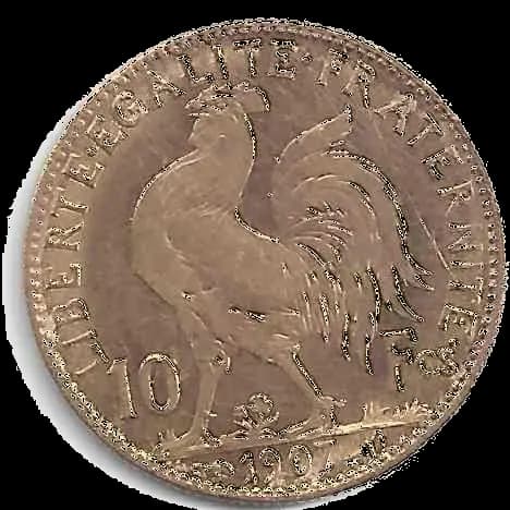 10 Francs Marianne Coq Or (Avers)