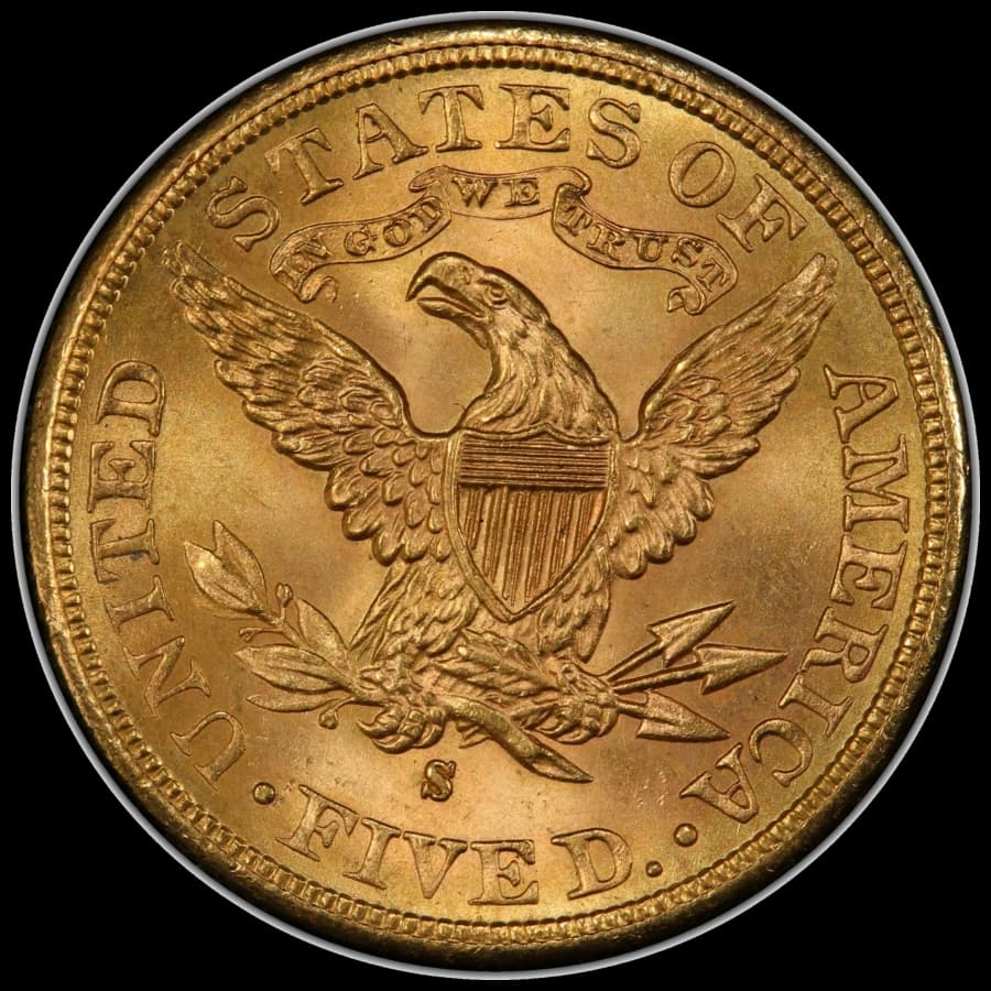 5 Dollars Or Half Eagle (Revers)