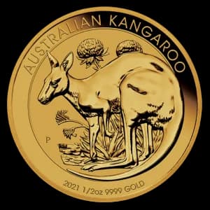Kangourou 1/2 Oz Or (Avers)