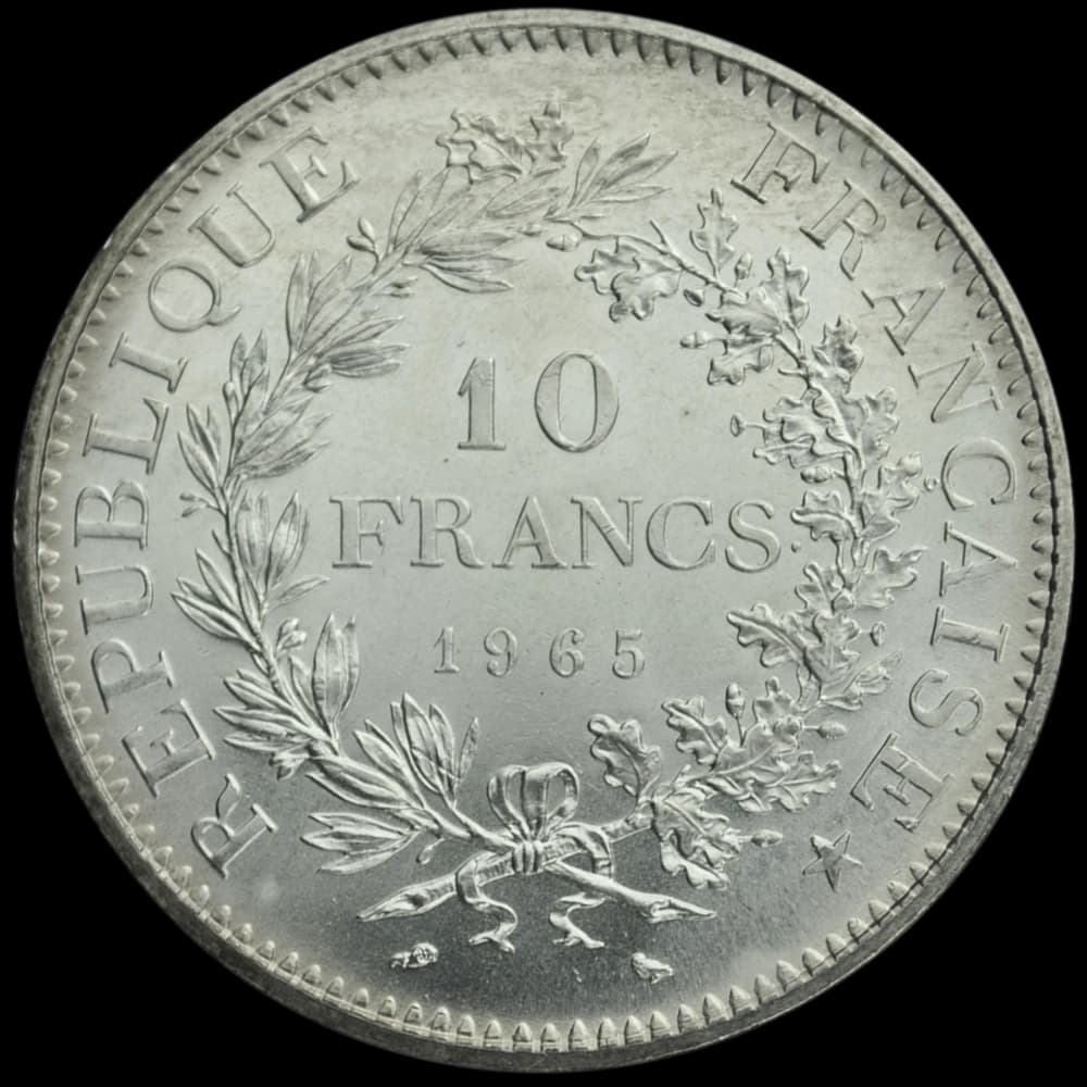 10 Francs Hercule Argent (Avers)