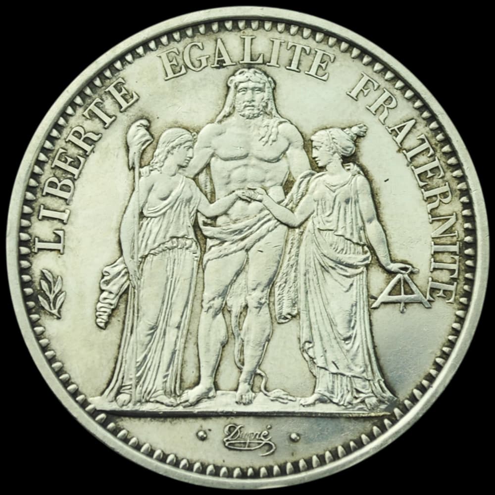5 Francs Hercule (Écu) Argent (Avers)