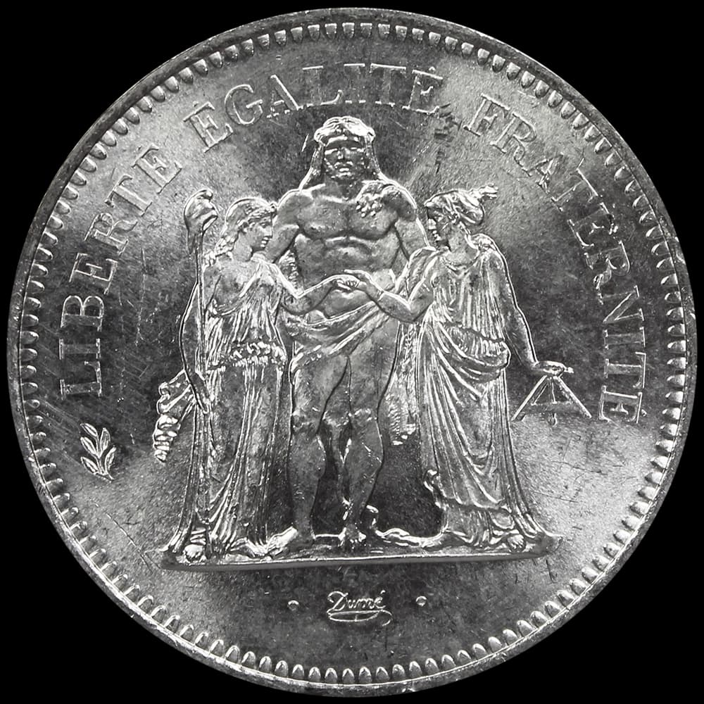 50 Francs Hercule Argent (Avers)
