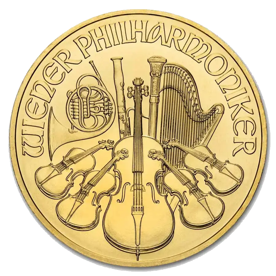 Philharmonique 1/4 Oz Or (Revers)