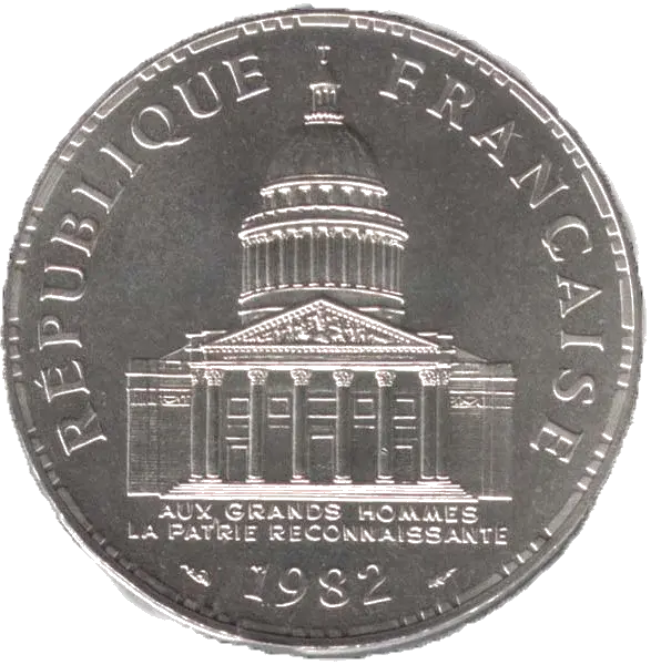 100 Francs Argent Panthéon (1982-2002) (Avers)