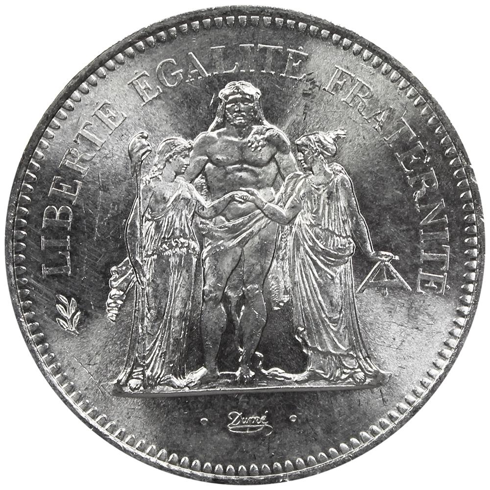 50 Francs Hercule Argent (Avers)