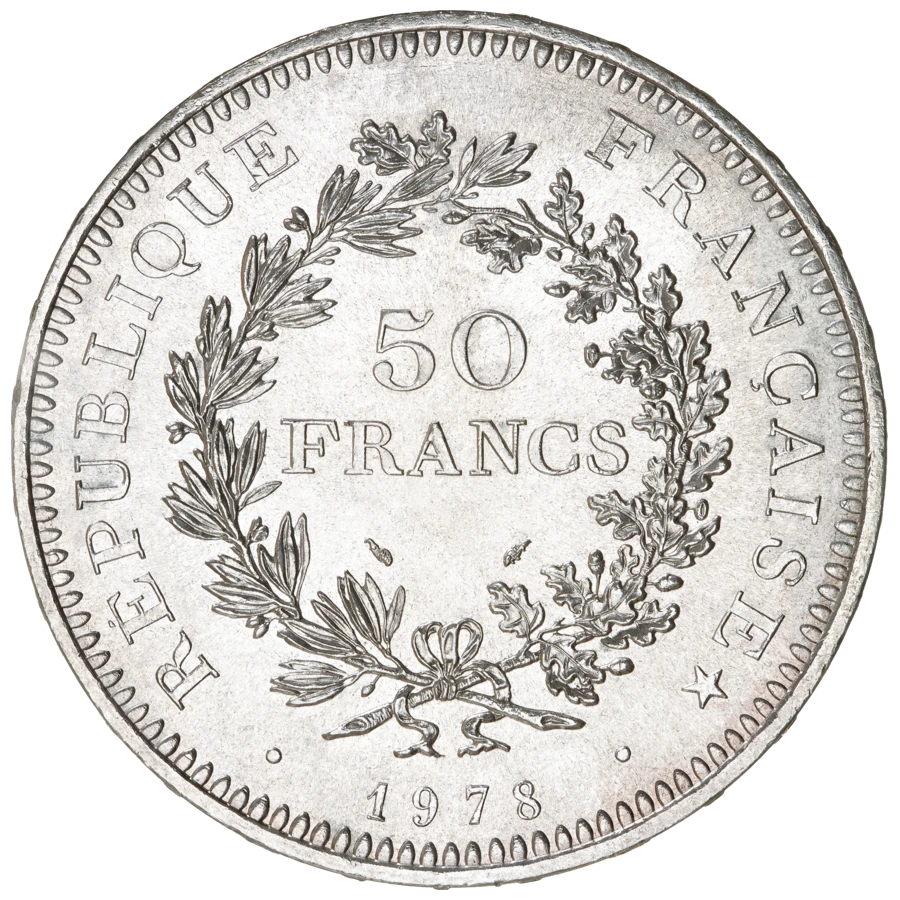 50 Francs Hercule Argent (Revers)